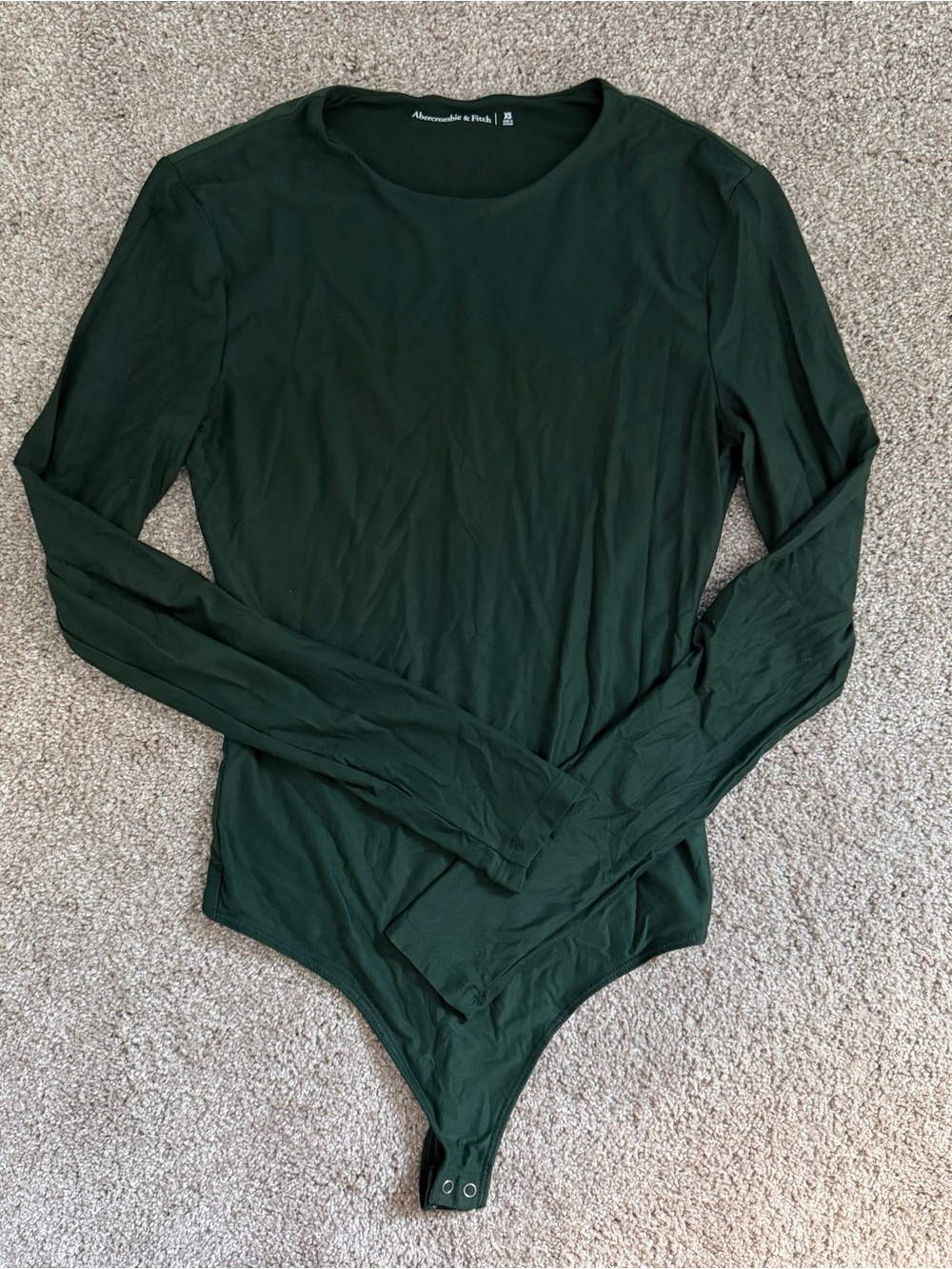 Abercrombie & Fitch Forest Green Long Sleeve Bodysuit